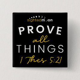 聖書の引用文すべての事を証明イエロータイポグラフィ 缶バッジ