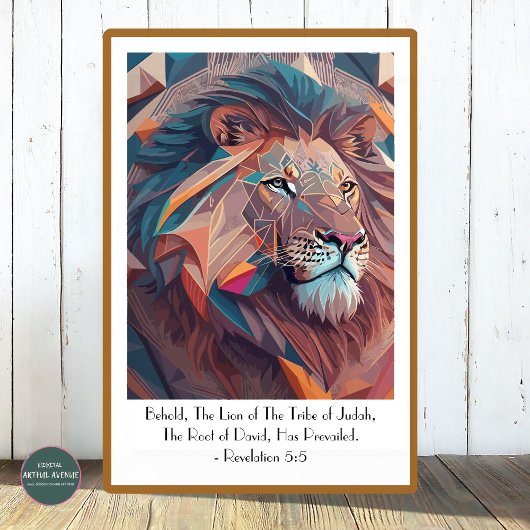 聖書の引用文のポスターユダの獅子が広まった ポスター