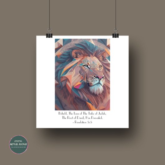 聖書の引用文のポスターユダの獅子が広まった ポスター
