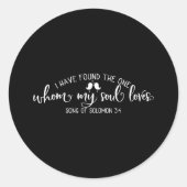 聖書の引用文を見つけたぞ ラウンドシール (正面)