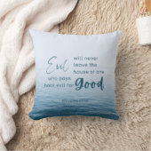 聖書の引用文装飾用クッション箴言17:13 クッション (ブランケット)