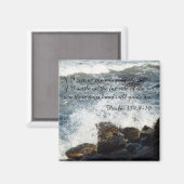 聖書の引用文詩篇139:9-10磁石 マグネット (正面/裏面)