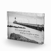 聖書の引用文詩篇18:28灯台フォトブロック フォトブロック (右)