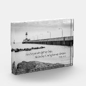 聖書の引用文詩篇18:28灯台フォトブロック フォトブロック (左)