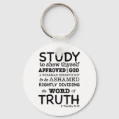 聖書の引用文2テモテ2:15 キーホルダー (正面)