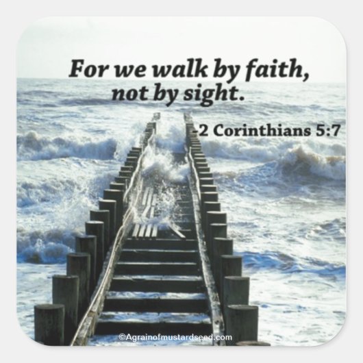 聖書の引用文 スクエアシール (正面)