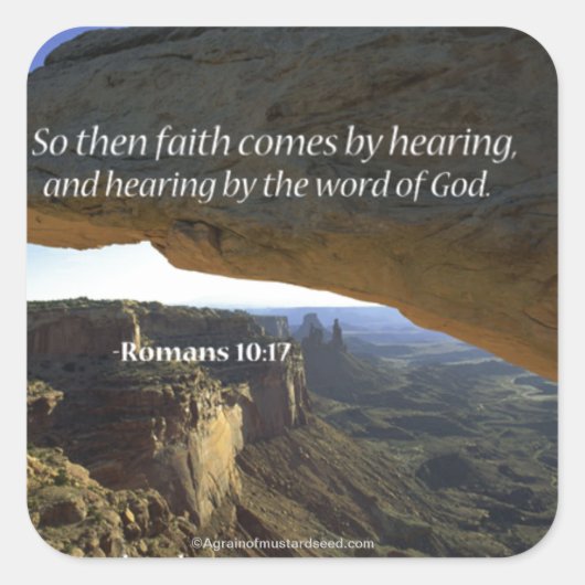 聖書の引用文 スクエアシール (正面)