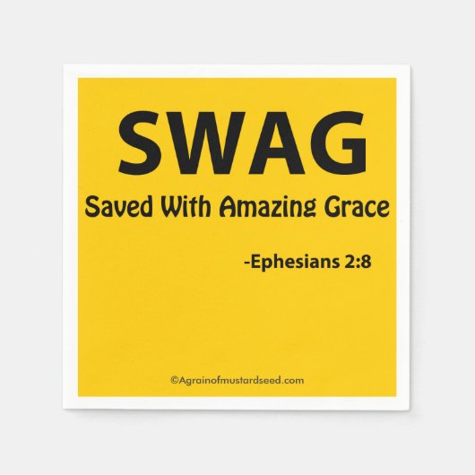 聖書の引用文 スタンダードカクテルナプキン (正面)