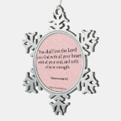 聖書の引用文 スノーフレークピューターオーナメント (右)