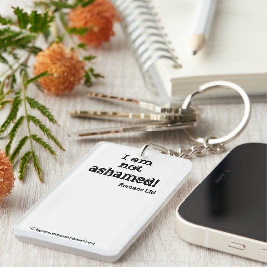 聖書の引用文 感動的 キーホルダー (正面右)