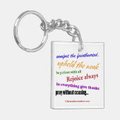 聖書の引用文 感動的 キーホルダー (正面左)