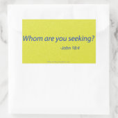 聖書の引用文 長方形シール (バッグ)