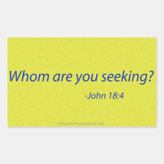 聖書の引用文 長方形シール (正面)