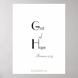 聖書の引用文gotGod316.com Wall Art ポスター