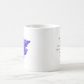 聖書の引用文Psalm 91ギフト、紫のエンジェル・コーヒー・マグ コーヒーマグカップ (中央)