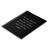 聖書の引用 イザヤ書 55:8 ノートブック (左側)