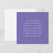 聖書の引用:ヨハネの黙示録19:11 招待状 (正面/裏面)