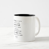 聖書の強い聖句である ツートーンマグカップ (正面右)