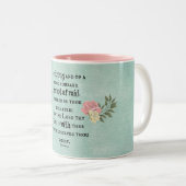 聖書の強い聖句である ツートーンマグカップ (正面右)