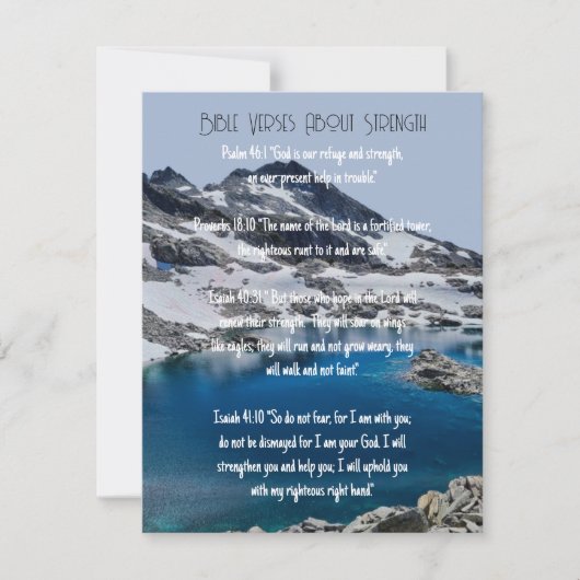 聖書の強さについての聖句 招待状 (正面)