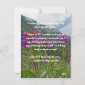 聖書の強さについての聖句 招待状 (裏面)