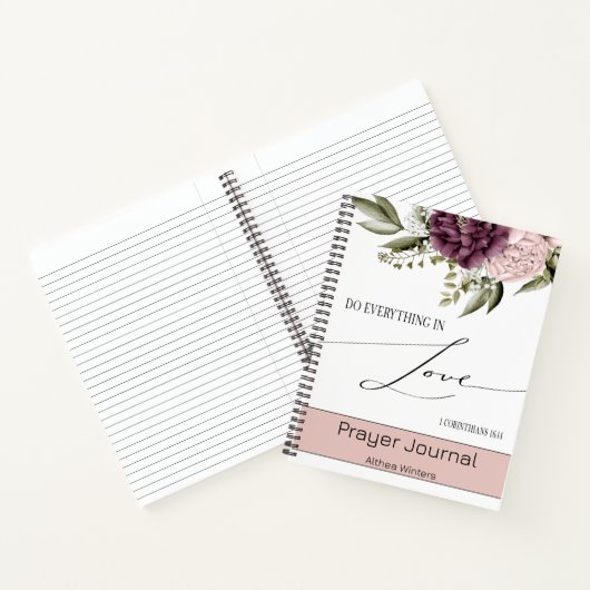 聖書の愛の聖句スパイラル祈りの言葉誌 ノートブック (内部)