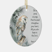 聖書の感動的聖なる書物、 経典フクロウ セラミックオーナメント (右)