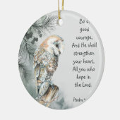 聖書の感動的聖なる書物、 経典フクロウ セラミックオーナメント (左)