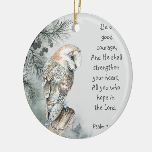 聖書の感動的聖なる書物、 経典フクロウ セラミックオーナメント (左)