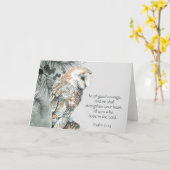 聖書の感動的聖なる書物、 経典フクロウCaを励ます カード (黄色い花)