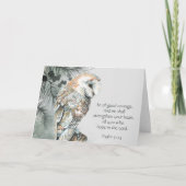 聖書の感動的聖なる書物、 経典フクロウCaを励ます カード (正面)