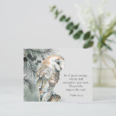 聖書の感動的聖なる書物、 経典フクロウCaを励ます ポストカード (スタンド正面)