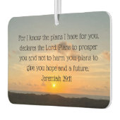 聖書の感動的聖句エレミヤ29:11クリスチャン カーエアーフレッシュナー (左)