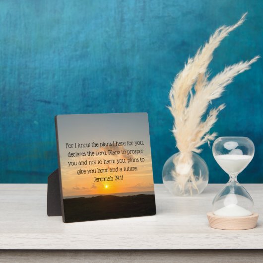聖書の感動的聖句エレミヤ29:11クリスチャン フォトプラーク (インサイチュ)
