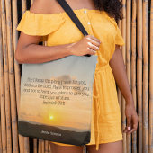 聖書の感動的聖句エレミヤ29:11日の出 トートバッグ