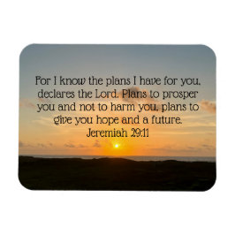 聖書の感動的聖句エレミヤ29:11日の出 マグネット