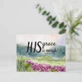 聖書の挨拶 ポストカード 彼の恵み (スタンド正面)
