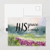 聖書の挨拶 ポストカード 彼の恵み (正面/裏面)