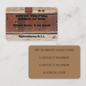 聖書の文字エペソ6神の完全な武具を着る 名刺 (正面/裏面)