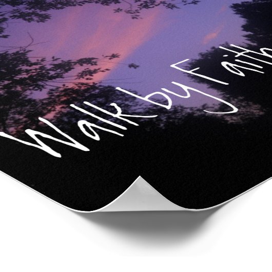 聖書の日没ではなく、信仰によって歩く ポスター (角)