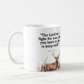 聖書の水彩詩のマグ コーヒーマグカップ (左)