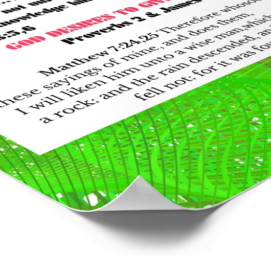 聖書の知恵 ポスター (角)