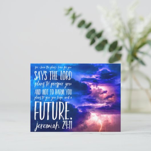 聖書の箇所 キリスト教の経文 聖書の引用 ポストカード (スタンド正面)