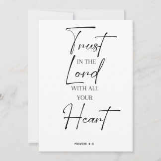 聖書の箴言3は主を信頼する 招待状