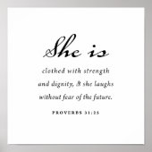 聖書の箴言31:25 ポスター (正面)