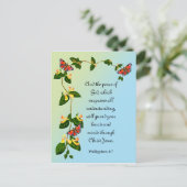 聖書の節を超えた神の平和 ポストカード (スタンド正面)