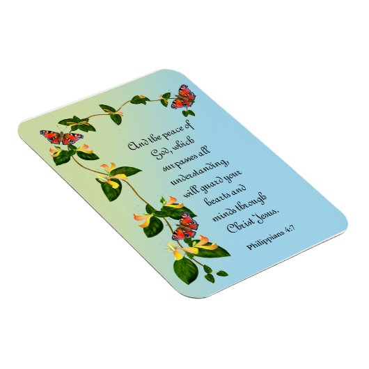 聖書の節を超えた神の平和 マグネット (右側)