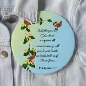 聖書の節を超えた神の平和 缶バッジ (インサイチュ)