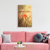 聖書の節:ユリを考える キャンバスプリント (インサイチュ (リビング))