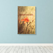聖書の節:ユリを考える キャンバスプリント (インサイチュ (ウッドフロア))